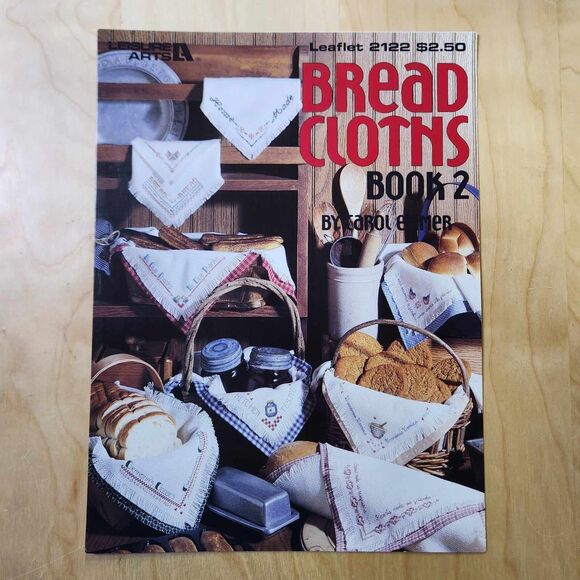Lot of 5 Vintage Bread Cloths Cross Stitch Pattern Booklets Primitive Kitchen - Picture 6 of 7